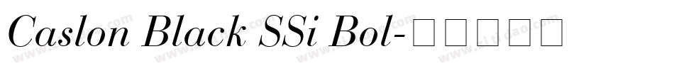 Caslon Black SSi Bol字体转换